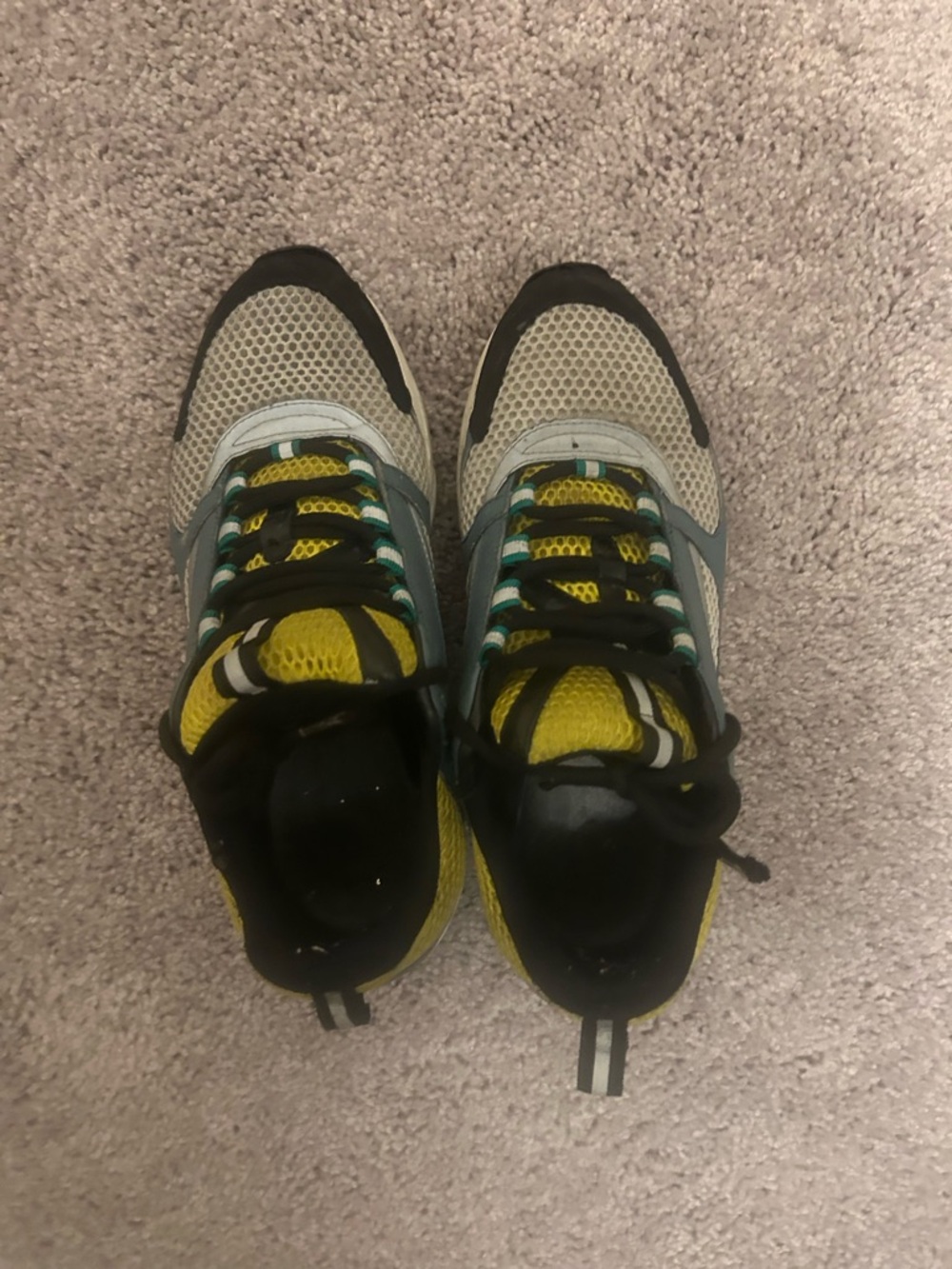 Dior Gray and Yellow Men's Sneakers